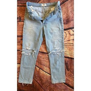 AGOLDE Riley High Rise Straight Crop Denim Jeans Size 26‎ Organic Cotton